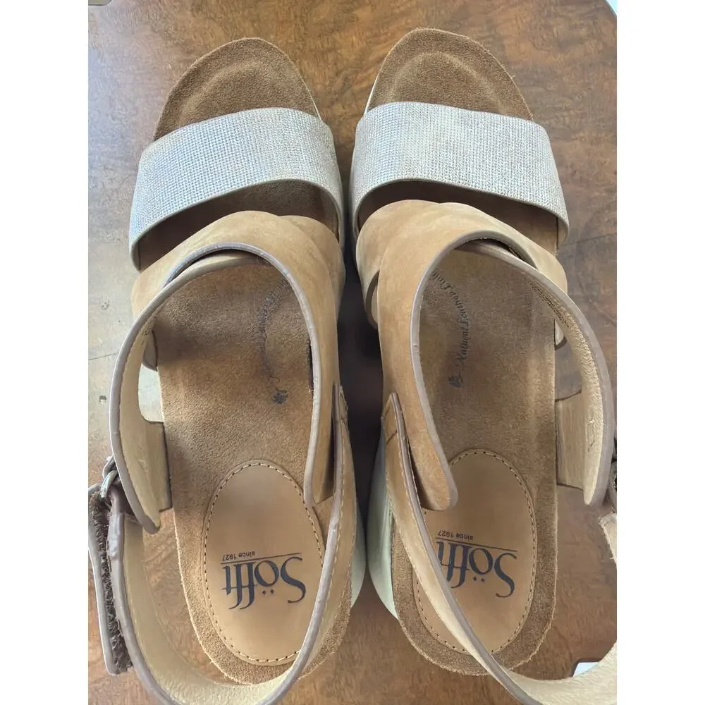 NIB Sofft Charday Walking Comfort Sandal Pinecone - Tan Combo # 0575 SZ 11